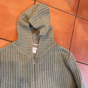 EUC Celery Green Knit Cotton Cardigan Sweater S-M-L